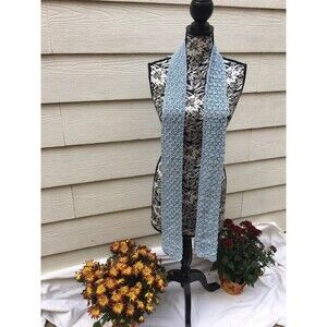 Scarf- Crochet Glitter Scarf Long Shimmering  Light Blue Womens Dressy L…